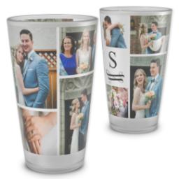 Thumbnail for Pint Glass with Swirled Monogram design 2