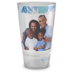 Personalized Pint Glass with Tiffany Blue China design