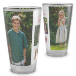 Thumbnail for Personalized Pint Glass with XO design 2
