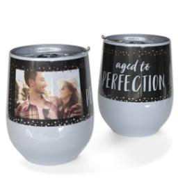 Thumbnail for Personalized Wine Tumbler with Aged To Perfection design 1