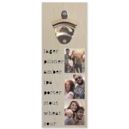 Thumbnail for Wall Mounted Bottle Opener with Beers Names design 1
