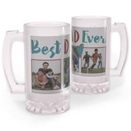 Thumbnail for Personalized Beer Stein with Best Dad Ever Heart design 1