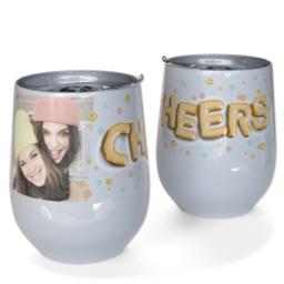 Thumbnail for Personalized Wine Tumbler with CHEERS design 1