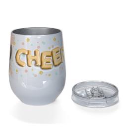 Thumbnail for Stainless Steel Wine Tumbler with CHEERS design 3