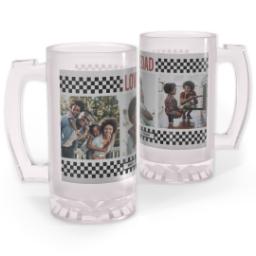 Thumbnail for Personalized Beer Stein with Dad Checkers design 1