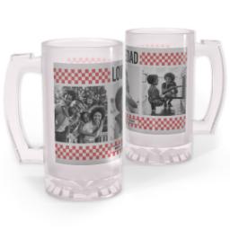 Thumbnail for Personalized Beer Stein with Dad Checkers design 2