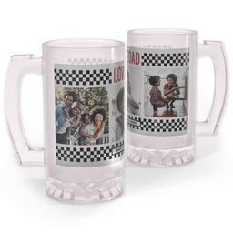Personalized Beer Stein with Dad Checkers design