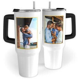 40oz Travel Tumbler with Golden Frame design