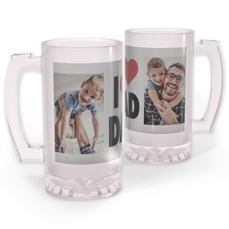 Personalized Beer Stein with I Heart Dad design