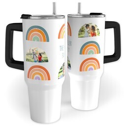 40oz Travel Tumbler with Rainbow Photo design