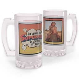 Personalized Beer Stein with Superhero design