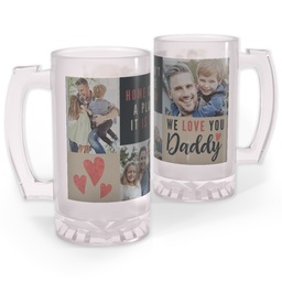 Personalized Beer Stein with We Love You Dad design