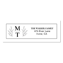 Address Label with Chic Foiliage design