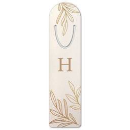 Bookmark with Classic Foliage Monogram design