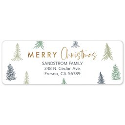 Address Label Sheet with Evergreen Frame design