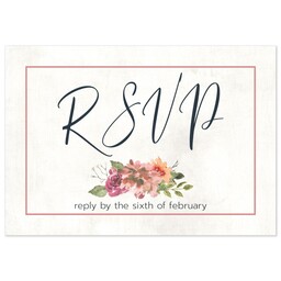 3.5x5 1 Hour Postcard with Floral Inspirations RSVP design
