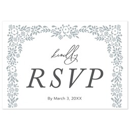 3.5x5 1 Hour Postcard with Flower Cluster RSVP design