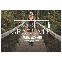 3.5x5 1 Hour Postcard with Framed Graduation design