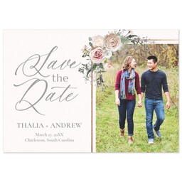 3.5x5 1 Hour Postcard with Harvest Bouquet Save The Date design