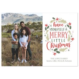 3.5x5 1 Hour Postcard with Merry Little Christmas design