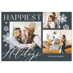 3.5x5 1 Hour Postcard with Powdered Snowflakes design