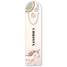 Bookmark with Rainbow Unicorn design