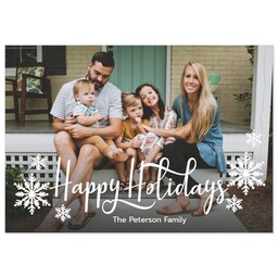 3.5x5 1 Hour Postcard with Snow Filled Snowflakes design