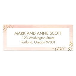 Address Label with Art Canvas Pink design