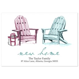 3.5x5 1 Hour Postcard with Adirondack Chairs design