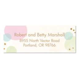 Address Label with Bubbles of Gratitude design