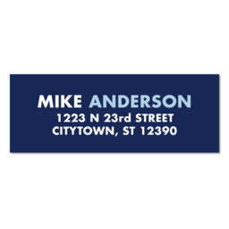 Address Label with Business Traditional Blue design