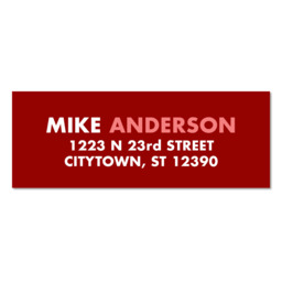 Address Label with Business Traditional Red design