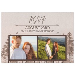 3.5x5 1 Hour Postcard with A Walk In The Woods RSVP design