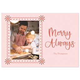 3.5x5 1 Hour Postcard with Candy Cane Chic design
