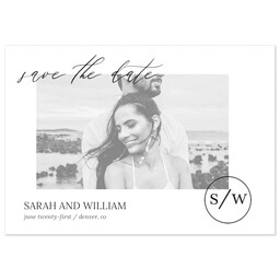 3.5x5 1 Hour Postcard with Classic Wedding Calligraphy Save The Date design