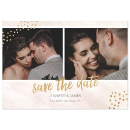 3.5x5 1 Hour Postcard with Old Fashioned Girl Save The Date design