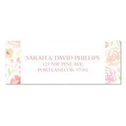 Address Label with Flower Girl Pink design