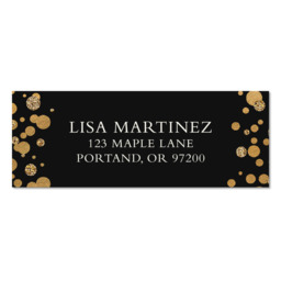 Address Label with Gold Foil Glitter design