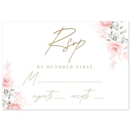 3.5x5 1 Hour Postcard with Beautiful Modern Floral RSVP design