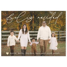 3.5x5 1 Hour Postcard with Golden Feliz Navidad design