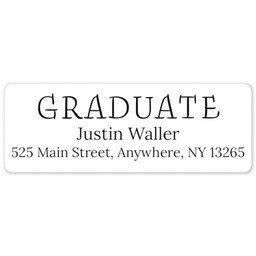 Address Label Sheet with Announcing The Grad design