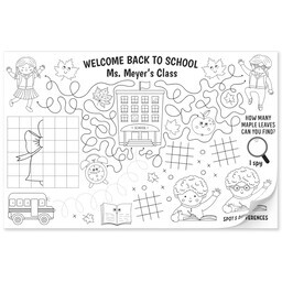 11"x17" Personalized Pad with Back To School Activity design