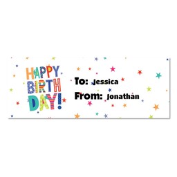 Address Label with Birthday Stars design