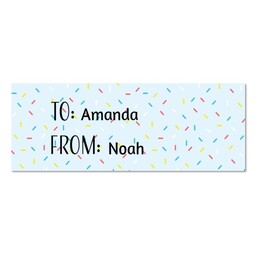 Address Label with Blue Sprinkles design