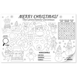 11"x17" Personalized Pad with Christmas Activity design