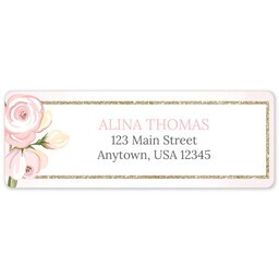 Address Label Sheet with Classic Floral design