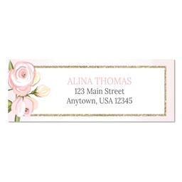 Address Label with Classic Floral design