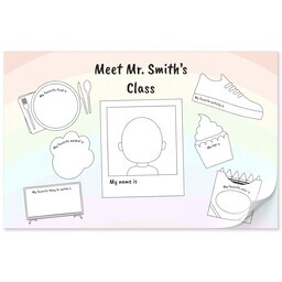 11"x17" Personalized Pad with Classroom Meet and Greet design