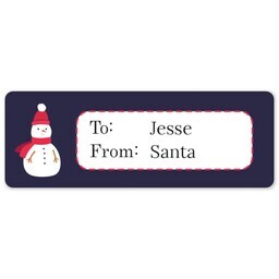 Address Label Sheet with Cozy Snowman design