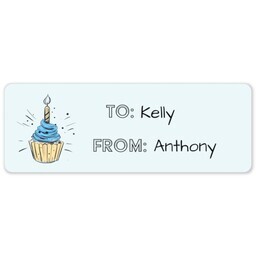 Address Label Sheet with Cupcake Birthday design